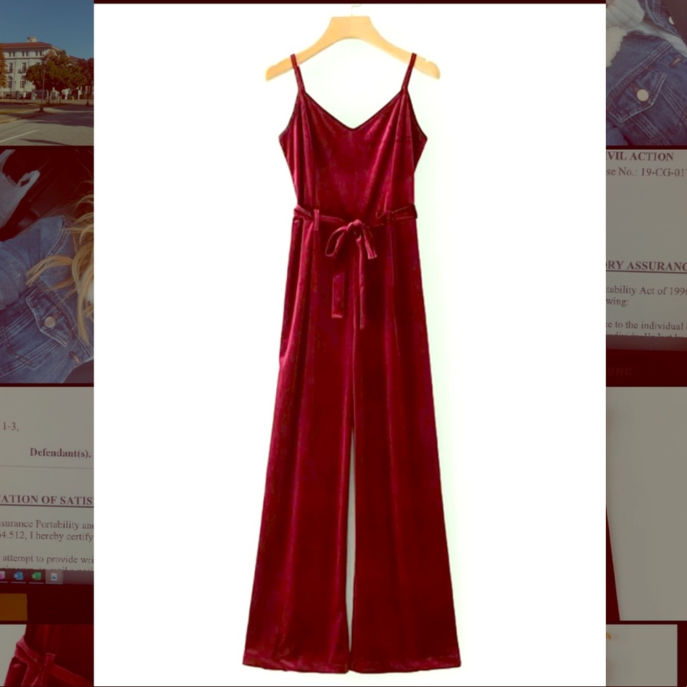 *PRICE REDUCED* Velvet Cami Jumpsuit